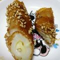 美猫0120's cooksnap of when they made 甘辛だれ！チーズin竹輪の豚肉巻き.