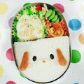 kazupooh77's cooksnap of when they made ＊キャラ弁＊　パンDEくまちゃん♥.