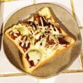 あーりな's cooksnap of when they made リメイク系チーズハンバーガー風トースト！.