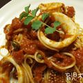 そんちょうさん's cooksnap of when they made イカわたトマトソースパスタ.