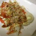 低カロ探検隊's cooksnap of when they made 熱々!きりたんぽのお好み焼きふぅ～.