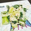 （・×・）♪'s cooksnap of when they made きゅうりとセロリのツナサラダ.