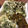 あゆみみみみ☆'s cooksnap of when they made 焼き海苔にのせて揚げる！春菊のかき揚げ.