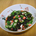 サオリ's cooksnap of when they made ねばねば効果炸裂♪おくらのもずく和え.