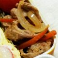 myとんすけ's cooksnap of when they made お弁当。豚肉玉ねぎ味噌炒め.