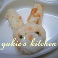 yukiはぴ's cooksnap of when they made ☆　キャラ弁に　うさぎのふうせん　☆.