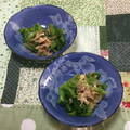 おはなすき's cooksnap of when they made ☆菜の花 キャベツの鰹節 えごま油和え♡.