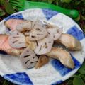 もりあん農園's cooksnap of when they made 鮭とレンコンのアヒージョ.