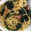 godama's cooksnap of when they made ほうれん草とベーコンの和風パスタ.