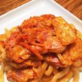 えりきち☻'s cooksnap of when they made 簡単♡豚キムチチーズうどんのトッポッキ風.