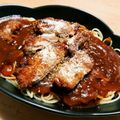 ♡海猿の嫁ちゃん♡'s cooksnap of when they made とんかつミートスパゲッティ＊スパカツ.