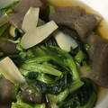 ALOHAnon's cooksnap of when they made あと一品！小松菜と蒟蒻とエリンギの和風煮.