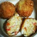ゆうここmama's cooksnap of when they made お弁当に♪カニタマはんぺんのボールフライ.