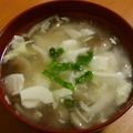 えうおに's cooksnap of when they made 豆腐ときのこの中華スープ.