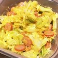 カミフル's cooksnap of when they made お弁当☆簡単キャベツウィンナーカレーマヨ.
