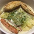kk4788's cooksnap of when they made 手羽先とキャベツの豆乳煮♪キャベツ消費に.