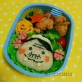 白玉11's cooksnap of when they made バカボン三角おにぎり★キャラ弁.