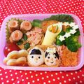 a15man's cooksnap of when they made お雛様＆お内裏様と桜橘風のいなり寿司.