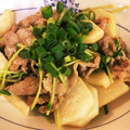 まめしばLOVE's cooksnap of when they made 豚こまと山芋・豆苗の麺つゆマヨ炒め.
