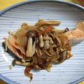 うりかーさん's cooksnap of when they made 鮭・玉ねぎ・キノコのフライパン蒸し♪.