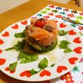 komutatata's cooksnap of when they made ✿サーモン＆アスパラ＆長芋のミルフィーユ.