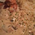 麻雀豆腐's cooksnap of when they made 鮭のきのこクリームソース.