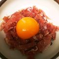 ウルトラマン♪'s cooksnap of when they made 生ハムで作るユッケ丼.