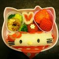 くまとこぐまとねこ's cooksnap of when they made キティ♡ロールサンド　キャラ弁.