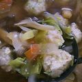 なつｽﾞキッチン's cooksnap of when they made 鶏肉団子の酒粕入りスープ.