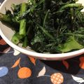 ☆hironon☆'s cooksnap of when they made 簡単！春菊の塩にんにく炒め.