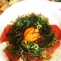 ☆ずぴちゃん☆'s cooksnap of when they made 【簡単･旨い】まぐろユッケ丼.