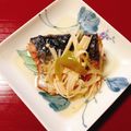 yesmama's cooksnap of when they made 鯖の塩焼きに、えのきピーマン甘酢あん♪.