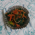 イチゴ、イチゴ。's cooksnap of when they made 簡単！人参とほうれん草のナムル風♡.