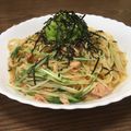 はらっこふー's cooksnap of when they made 和風☆ツナと水菜の梅パスタ.