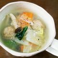 たぬぴぃ★'s cooksnap of when they made 白菜と肉団子のスープ.