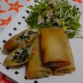 ＨＲ☆ＫＲＮ's cooksnap of when they made ベーコンとほうれん草のグラタン春巻き.