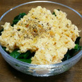 キングストロベリー☆'s cooksnap of when they made フワフワ卵とほうれん草の菜種和え☆.
