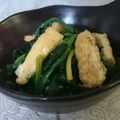 toccot's cooksnap of when they made ほうれん草と揚げの柚子胡椒バター炒め.