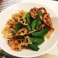 ぺーちゃん61's cooksnap of when they made スナップエンドウとカリカリ蓮根のサラダ　.