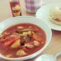 piroyonn's cooksnap of when they made ササミ入り脂肪燃焼？トマトスープ♪.