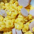 にゃにゃーん☆'s cooksnap of when they made ◆糖尿病◆魚肉ソーセージの卵味噌あえ.