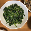 a0imama♡'s cooksnap of when they made 定番に☆ほうれん草の胡麻和え(じゃこ入り.