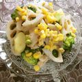 ☆Rokko☆'s cooksnap of when they made 蓮根とブロッコリーの和風ごまマヨサラダ.