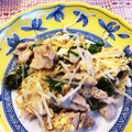 クックQJWIRU☆'s cooksnap of when they made もやしと豚肉の中華風卵炒め煮.