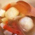 miccccar's cooksnap of when they made じゃが豚風！？もちもちお団子スープ♪.