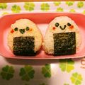 nana:00's cooksnap of when they made おにぎりトリオ♪簡単!！キャラ弁♪.