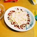 Sumire❤'s cooksnap of when they made ちょっぴりヘルシーなじゃがいもピザ.