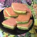 エコー＊＊'s cooksnap of when they made 雛祭に♪菱餅型練乳クリームサンドクッキー.