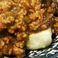 dapoohchan's cooksnap of when they made ■給食の味♪揚げ豆腐のピリ辛肉味噌かけ.