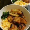 Hirarinn☆'s cooksnap of when they made とり胸ほうれん卵の三色丼★.